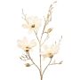 Ramo di magnolia in tessuto LEAFY, crema-oro, 115 cm