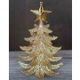 Ciondolo in acrilico albero di Natale RION con stella, glitter, oro, 12cm, Ø9cm