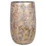 Vaso da piante vintage MAGO in ceramica, aspetto antico, oro, 30cm, Ø19cm