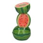 Vaso per fiori a stelo TILLAS a forma di anguria in ceramica, rosso-verde-blu, 11,7x10x21 cm