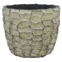 Copri-vaso in ceramica SILVAM con effetto strutturato, grigio scuro, 10,5cm, Ø12,5cm