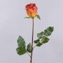 Rosa artificiale OPHELIE, arancione-giallo, 85 cm, Ø 7 cm