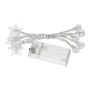Ghirlanda luminosa CASSATA con 10 palline a forma di stella a LED, a batteria, 90 cm