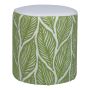 Pouf GRY, motivo a foglie, verde, 45 cm, Ø 40 cm