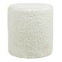 Pouf Teddy MILLE, bianco, 45 cm, Ø 40 cm