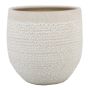Vaso in ceramica screziato DOMANO, beige, 15cm, Ø17cm