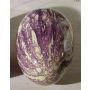 Uovo di Pasqua DUKI con filo per appenderlo, viola, 12cm