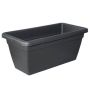 Fioriera TOULA in plastica, con fori, antracite, 99x45x40 cm