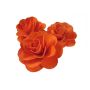 Rose in legno DELPHINE, 5 pezzi, arancione, Ø5cm