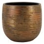 Vaso in ceramica RODYN con scanalature, sfumatura di colore, oro, 45 cm, Ø 49 cm