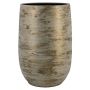 Vaso in ceramica RODYN con scanalature, sfumatura di colore, bianco-oro, 50 cm, Ø 32 cm