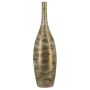Vaso decorativo in ceramica RODYN con scanalature, sfumatura di colore, bianco-oro, 120 cm, Ø 29 cm