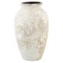 Vaso in ceramica SENTIF con texture, bianco antico, 50 cm, Ø 26 cm