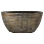Ciotola ovale in ceramica RODYN con scanalature, sfumatura di colore, marrone, 49x20x25cm