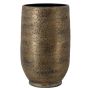Vaso in ceramica YELAN con venature, marrone-oro, 50 cm, Ø 32 cm