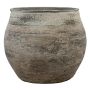 Vaso rustico in ceramica CINMIK con sfumature, motivi, marrone, 36cm, Ø39cm