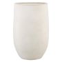 Vaso da fiori SOLIM, motivo a rilievo, ceramica, bianco, 50 cm, Ø 32 cm