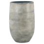 Vaso per piante SOLIM, motivo a rilievo, ceramica, blu-grigio, 50 cm, Ø 32 cm