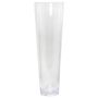 Vaso da terra conico AMNA OCEAN in vetro riciclato, trasparente, 50 cm, Ø 15 cm