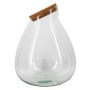 Barattolo di vetro ELULY con coperchio in sughero, riciclato, trasparente, 45 cm, Ø 34 cm