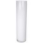 Vaso da terra in vetro cilindrico SANSA OCEAN, bianco, 60 cm, Ø 15 cm