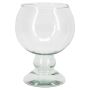 Grande bicchiere da cognac NELMAR su piedistallo, riciclato, trasparente, 19cm, Ø14cm