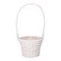 Cesto per piante BARONIKA con manici, vimini, bianco, 48 cm, Ø 25 cm