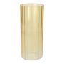 Vaso da fiori BLANDINA, vetro, scanalato, giallo trasparente, 24 cm, Ø 10 cm