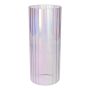 Vaso da fiori BLANDINA, vetro, scanalato, viola iridescente trasparente, 24 cm, Ø 10 cm