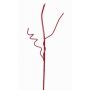 Ramo di salice intrecciato artificiale, AZMIDI, rosso laccato, 95cm
