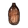 Vaso a bottiglia CLIFFORD con venature, vetro, marrone-trasparente, 22cm, Ø11,3cm