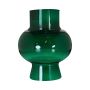 Vaso da fiori in vetro DOLGAF, verde petrolio, 17,5cm, Ø14,8cm