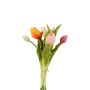 Mazzo di tulipani sintetici LEANA, rosa-arancione, 30cm, Ø20cm