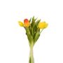 Mazzo di tulipani sintetici LEANA, giallo-verde-arancione, 30cm, Ø20cm