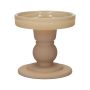 Portacandela a cilindro in vetro KLEOFINA, con base, beige opaco, 8,5cm, Ø8,5cm