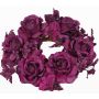 Corona finta di candele INGA, rosa, ortensia, viola, Ø15cm
