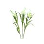 Fiore decorativo del delfinio AKSINJA, 3 pezzi, LED, bianco, 85 cm