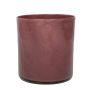 Candele in vetro cilindriche SANYA EARTH, rosso bordeaux, 12cm, Ø12cm