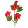 Ramo artificiale di ibisco TELSIMA con fiori, rosso, 80 cm