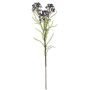 Ramo di fiori di cera MEDEA, viola scuro, 80 cm, Ø 6 cm