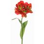 Tulipano artificiale a forma di pappagallo STEFANIE, rosso-verde, 65 cm, Ø 14 cm