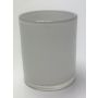 Portacandela in vetro MALI, bianco, 11,5cm, Ø9cm