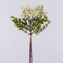 Ramo artificiale di sorbo ELNATAN, mazzetto, frutti, bianco crema, 30 cm