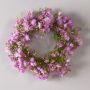Ghirlanda decorativa di gypsophila LITAGO, rosa-viola, Ø 20 cm