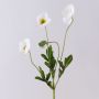 Ramo di papavero artificiale OXANDRINE, bianco crema, 60 cm, Ø 6 cm
