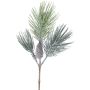 Ramo decorativo di pino SNOLER con glitter, pigne, effetto ghiacciato, verde, 60cm