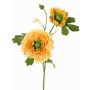 Ranuncolo artificiale SAGARA, albicocca-verde, 45 cm, Ø 5-9 cm