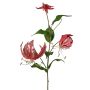 Ramo di gloriosa vellutato DINFAS, malva-oro, 80 cm