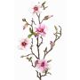 Ramo di magnolia finta MARGA, rosa-fucsia, 80cm, Ø6-8cm