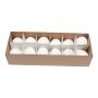 Uova decorative KIKU, 12 pezzi, decorazioni pasquali, macchiate, bianche